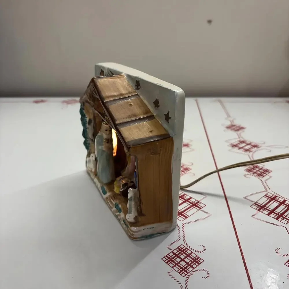 Vtg Relco Japan Nativity scene mini lamp or nightlight